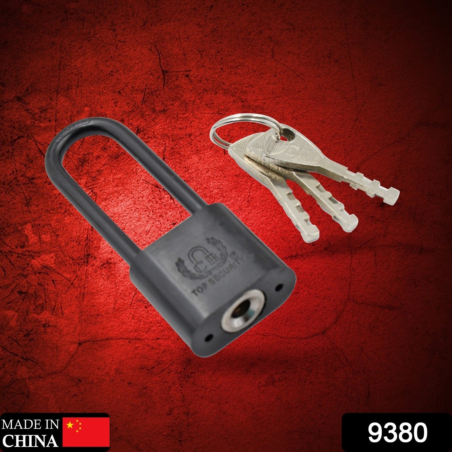 Mini padlock with plastic beam and key set. Mini padlock with plastic beam and key set.